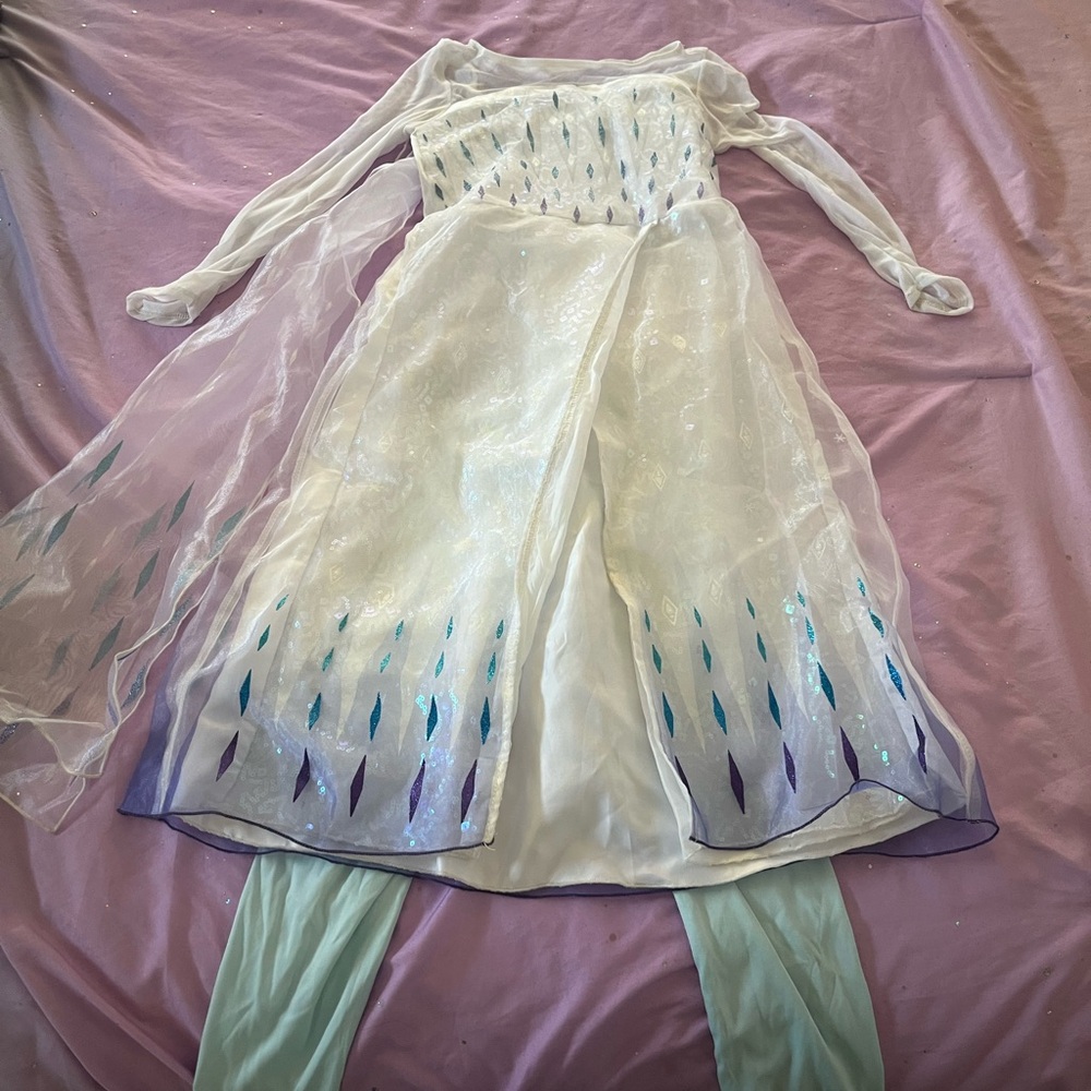 Disney Frozen Elsa Costume - White and Blue